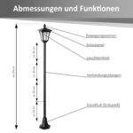 Northpoint LED Solar Gartenlaterne 3in1 mit Bewegungsmelder – 65-175 cm höhenverstellbar – Bild 2