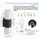 Klighten 2-flammige Aussenwandleuchte mit Bewegungsmelder – IP54 Aluminium Wandleuchte E27 – Bild 6