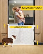 Patywaga Treppenschutzgitter ausziehbar 0–140 cm – Kindersicherung & Tierbarriere – Bild 2