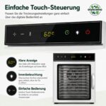 oiyocemo Dörrautomat mit 12 Edelstahl-Einschüben – 1000 W Dörrgerät mit Temperaturregelung – Bild 3