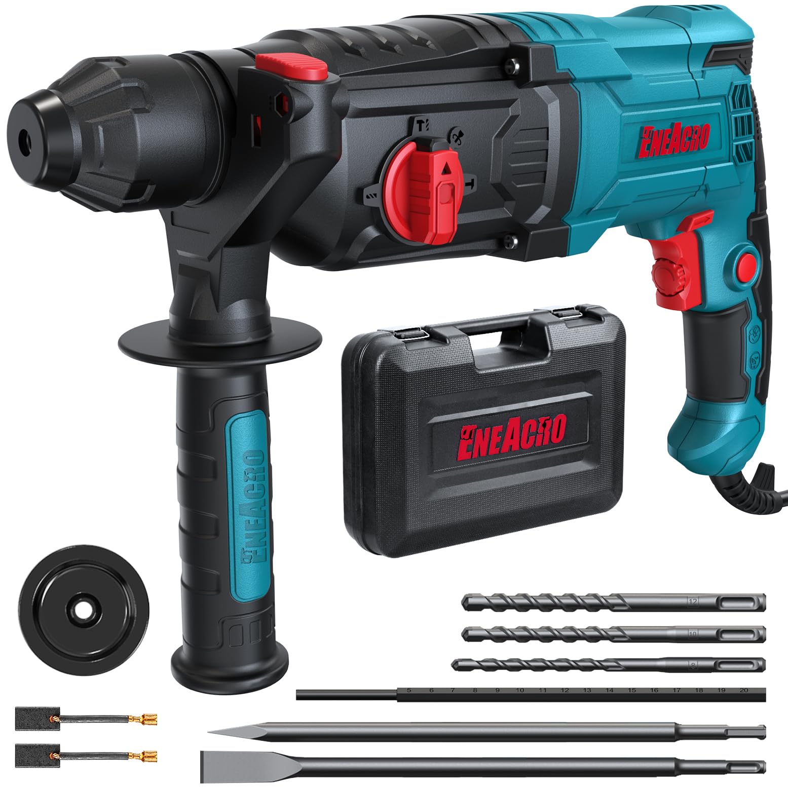 ENEACRO SDS-Plus Bohrhammer 26 mm – 1050W Profi-Schlagbohrer mit 4 Funktionen