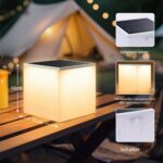 Flacchi Solarleuchten Würfel 2er Set – Wasserdichte LED Wandleuchte mit 3 Modi für Garten – Bild 5