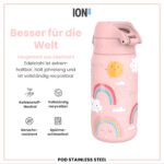 ion8 Kinder Trinkflasche 400ml Edelstahl – Auslaufsicher & Spülmaschinenfest – Bild 5