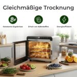 KLAMER Dörrautomat Edelstahl 500 W – Obsttrockner mit 24h-Timer & Temperaturregler – Bild 5