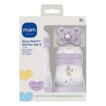 MAM Easy Start Anti-Colic Starter Set S – Babyflaschen-Set mit Schnuller, Lila – Bild 2