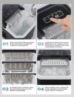 Vpcok Direct Eiswürfelmaschine – 9 Eiswürfel in 6-8 Minuten, kompakt & leise – Bild 5