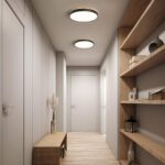 Vikaey LED-Deckenleuchte Schwarz Ø30 cm, 24W, 4000K – Moderne Holz-Metall-Lampe – Bild 3