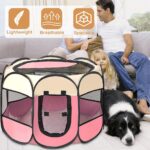 Lighterday Tragbarer Welpenauslauf 73x73x43cm – Faltbarer Hundekäfig & Katzengehege Grau S – Bild 5