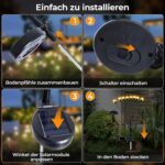 4er Set ICRGB Firefly Solarlampen – Schwingende LED-Gartenleuchten IP65 wasserdicht – Bild 6
