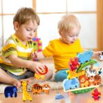 Atoylink Holz-Stapelspielzeug mit 11 Tierfiguren – Montessori Lernspiel ab 2 Jahren – Bild 6