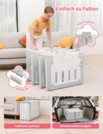 Dripex Laufstall Baby 150×150 cm mit Tür & Spielzeugboard – Faltbarer Playpen aus Kunststoff – Bild 3