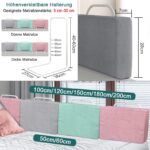 YUENFONG Kinderbettgitter 60cm – Höhenverstellbar mit 5 Positionen für sicheren Rausfallschutz – Bild 3