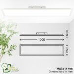 BRILONER LED Deckenlampe 100x25cm mit 2900lm – Energieeffiziente Deckenleuchte EEK A – Bild 2