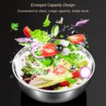 Elektrische Salatschleuder 4,8 l mit USB-Akku – Gemüsetrockner aus Edelstahl für schnelle Salatzubereitung – Bild 3