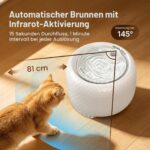 1.8L Kabelloses Katzenbrunnen mit 5200mAh Akku & Sensor – Red-Dot-Award – Bild 2