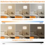 ENCOFT LED Wandleuchte 40cm Dimmbar mit Fernbedienung – 2700-6500K für Innen & Aussen – Bild 2