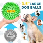 SHARLOVY 3,5" Stachelball 6er-Pack – Quietsch-Hundespielzeug mit Zahnpflege für alle Hunderassen – Bild 2