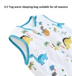 Chilsuessy Baby Schlafsack mit Füssen 2.5 Tog – Ganzjahres Schlafsack 70cm (80-90cm) – Bild 3