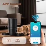 AONBOY Futterautomat Katze 5L mit 2 Näpfen – WiFi-Steuerung & App-Kontrolle für Mehrkatzenhaushalte – Bild 2