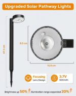 NIORSUN Solarleuchten 8er Set – 3 Farbtemperaturen & Linsentechnik für Garten & Gehweg – Bild 7