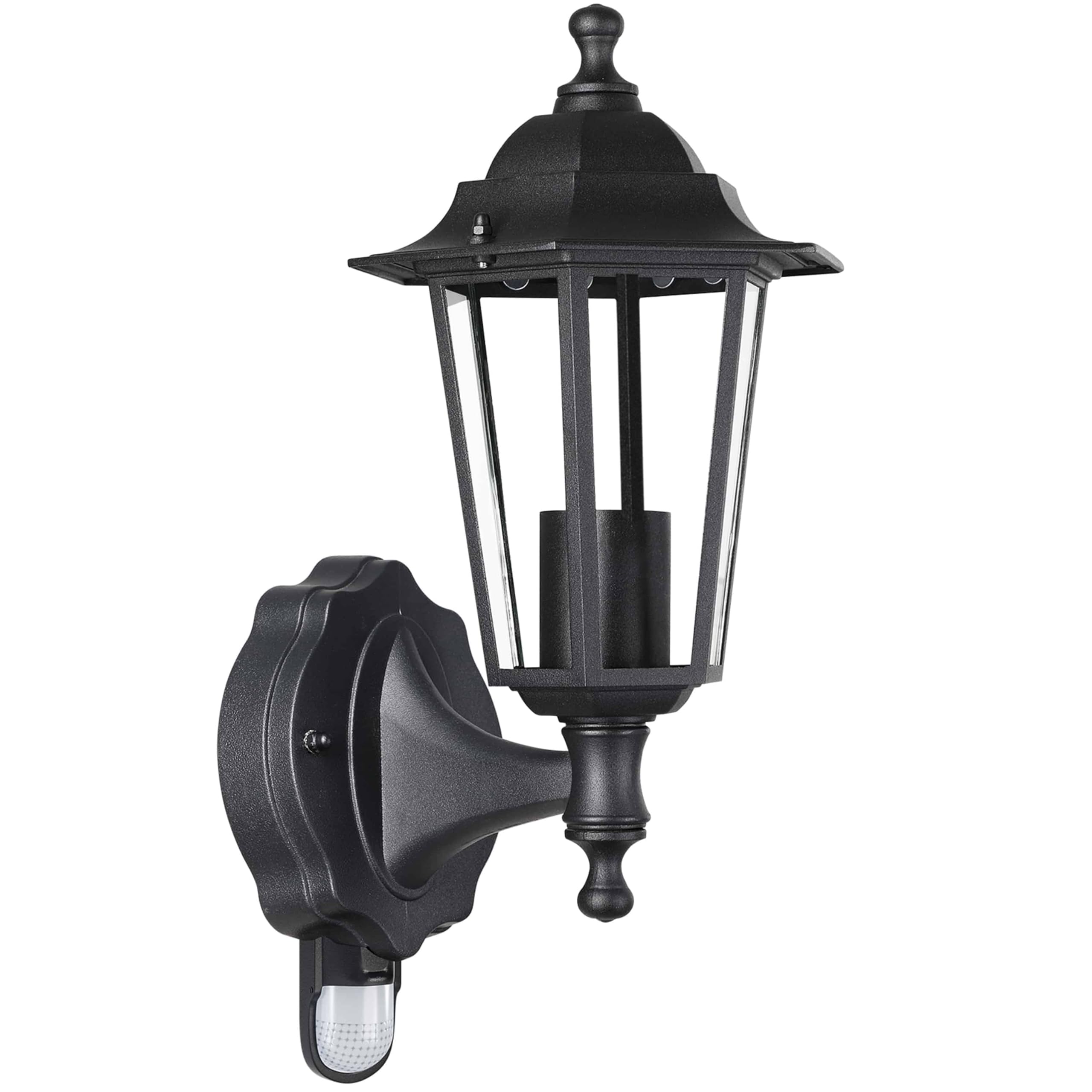 Monzana® Wandleuchte mit Bewegungsmelder anthrazit – Wetterfeste Aussenleuchte IP44 E27