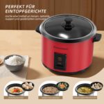Eamoment 1,8L Reiskocher mit Dampfgarer & Antihaftbeschichtung – 700W für 1–10 Personen – Bild 3
