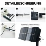 TOTHDATE Solar-Pilzleuchten 5M 20LED Warmweiss – 8 Modi Gartenbeleuchtung IP44 – Bild 6