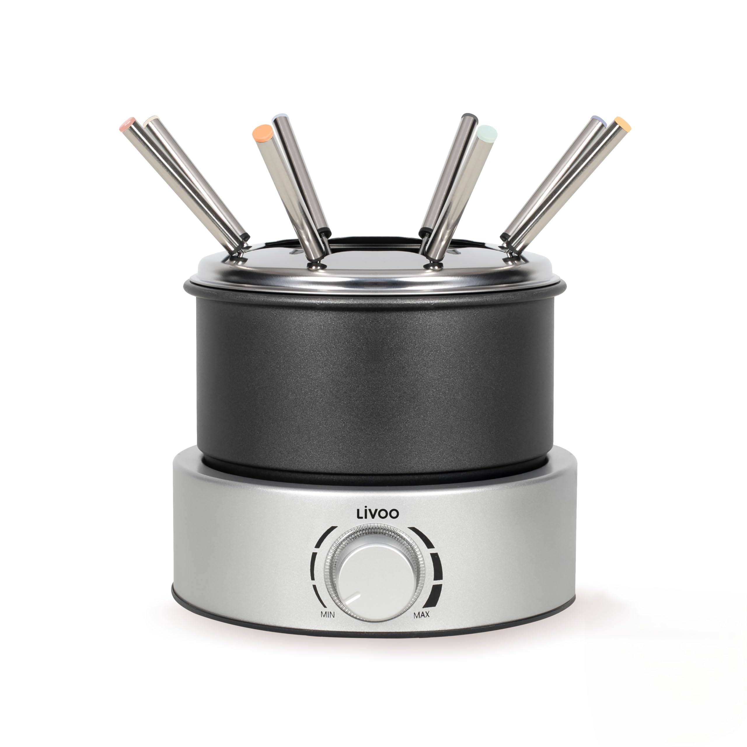 Livoo Elektrisches Fondue-Gerät DOC333 – 800 W, 2,4 l, PFAS-frei für 8 Personen