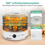 Aigostar Dörrautomat mit 5 Tabletts & 48h-Timer – Professionelles Dörrgerät 35-70°C – Bild 4