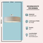 Lightbox LED Deckenlampe Ø 60 cm mit Textilschirm – Blendfreies Licht für Wohnzimmer & Schlafzimmer – Bild 3