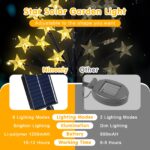 Ninonly Solar Sternleuchten 4er Set mit 80 LED & Fernbedienung – IP65 Weihnachtsdeko für Garten – Bild 2