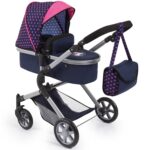 Bayer Design City Neo Puppenwagen – 2in1 Kombi-System mit Wickeltasche für Puppen bis 52 cm