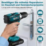 Sundpey Akkuschrauber Set 21V mit 2x2,0Ah Akku – Bohrschrauber 45Nm für DIY & Heimwerken – Bild 2