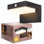 Brendz LED Solar Wandleuchte mit Bewegungsmelder – 400 Lumen IP44 Warmweiss
