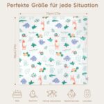 Maliton 6er Set Baby Mullwindeln 70x70cm – 100% Baumwolle Spucktücher für Neugeborene – Bild 3