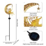 DAZZTIME Mond-Solarleuchte mit Feendesign – Wasserdichte Gartendeko für Aussen – Bild 2