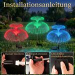Beuaati Quallen-Solarleuchten 3er-Set – RGB LED Gartenstecker IP65 wasserdicht für Aussen – Bild 7