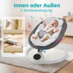 cozydwells Elektrische Babywippe bis 9 kg – Klappbar mit Bluetooth & Fernbedienung für Neugeborene – Bild 3