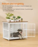 Feandrea Hundebox 82x55x64 cm mit 2 Türen – Designmöbel & Hundekäfig für bis 60 kg – Bild 3