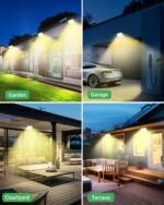 LOTMOS 2er Set Solarleuchten mit Bewegungsmelder & Fernbedienung – IP65 Aussenleuchte für Garten – Bild 8