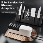 Kiseely Elektrischer Messerschärfer 5 in 1 – Profi-Diamantschärfer für Grob- & Feinschliff – Bild 7