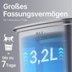 Veken 3,2 L Edelstahl Katzenbrunnen – Automatischer Trinkbrunnen mit Ultra-leiser Pumpe – Bild 8