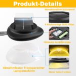 AGOTD 6er Set Dachrinnen Solarleuchten 100LM IP55 – Warmweiss Gartenbeleuchtung für Zaun & Aussenwand – Bild 2