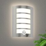 HiBay Außenlampe mit Bewegungsmelder E27 – IP44 Wandleuchte Edelstahl für Eingang & Balkon