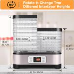 Nictemaw 400W Dörrautomat mit 8 Etagen Edelstahl – Temperaturregelung 35-70°C – Bild 2