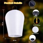 iShabao Solar Gartenlaterne 30cm – Kongming-Laterne mit LED-Flammeneffekt für Garten & Terrasse – Bild 7