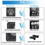 UGBO Katzenklappe für Fliegengitter – Haustiertür mit Magnet für kleine & mittelgrosse Hunde und Katzen – Bild 7