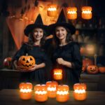 EverBrite Halloween Kürbislaterne 3er Set – Tragbare LED Dekoration mit Lächelgesicht – Bild 6