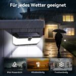 TECKNET 495 LED Solarleuchte mit Bewegungsmelder – 300° Aussenstrahler für Garten & Terrasse – Bild 5