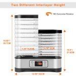 Nictemaw Dörrautomat 8 Etagen 400W – Edelstahl Dehydrator mit Timer & Temperaturregler – Bild 2